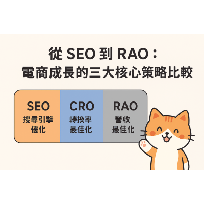 從 SEO 到 RAO：電商成長的三大核心策略比較